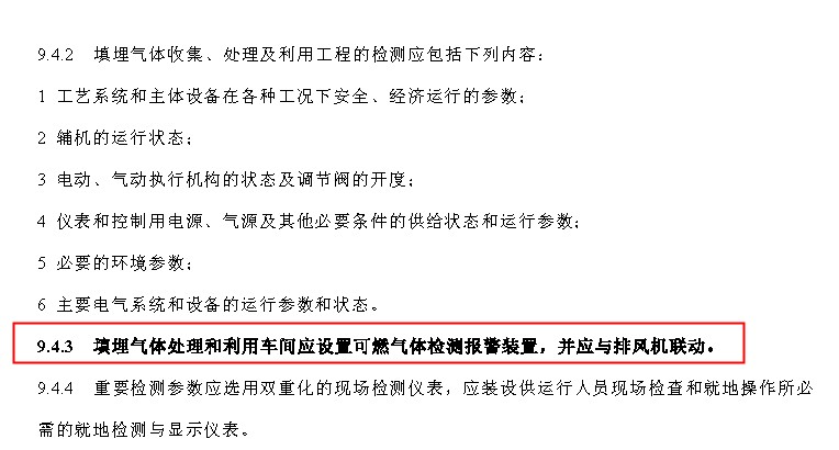 生活垃圾填埋场所需要安装可燃气体报警器