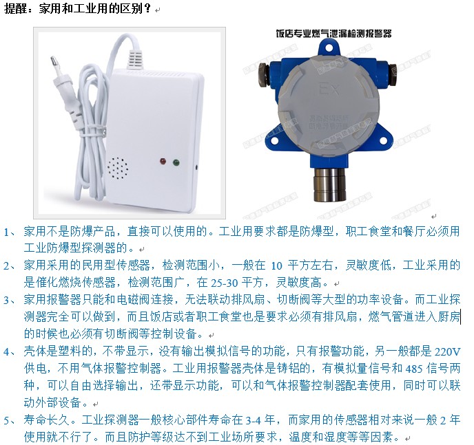 如何挑选合适的餐饮企业可燃气体报警装置？